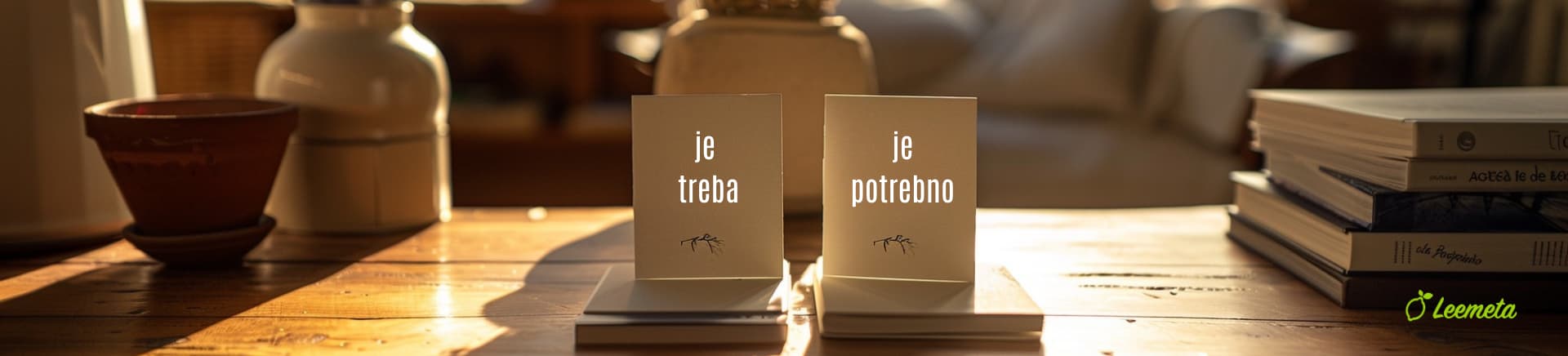 Prikaz razlik med izrazoma ‘je treba’ in ‘je potrebno’ v slovenski rabi.