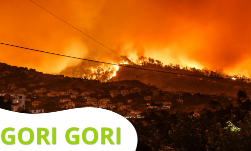 Gori na gori hiša gori