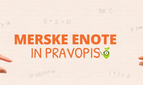 Merske enote, simboli in pravopis